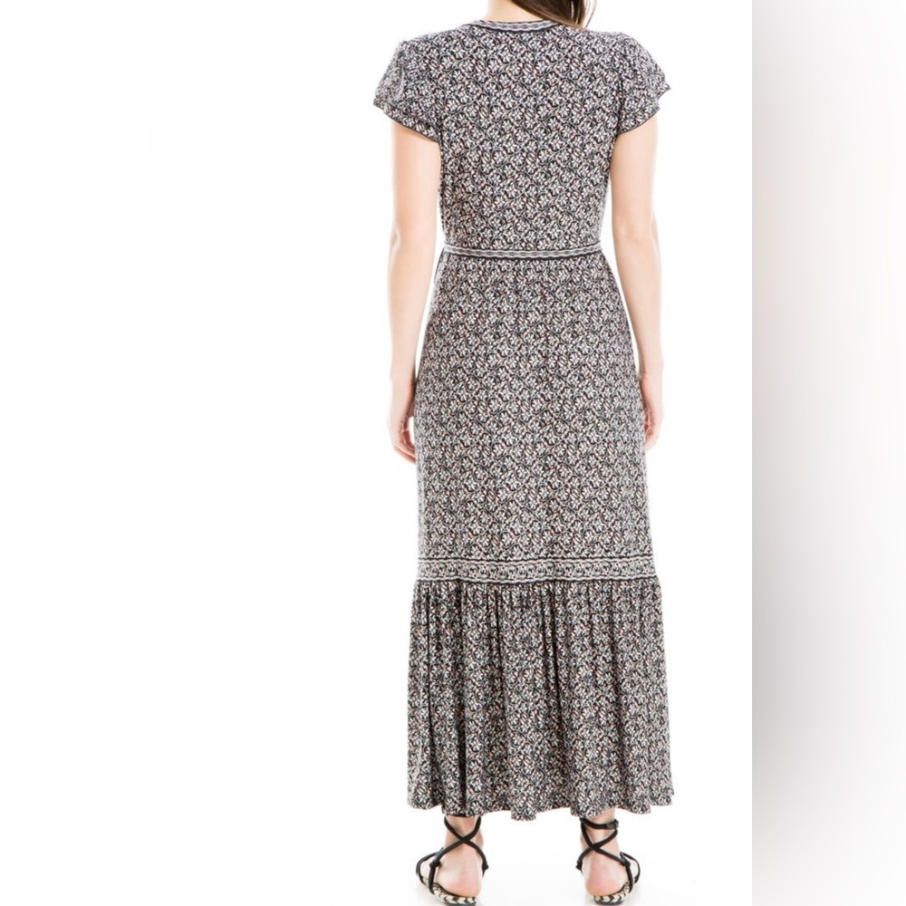 MAX STUDIO RUFFLE MAXI FAUX WRAP DRESS - Picture 11 of 12